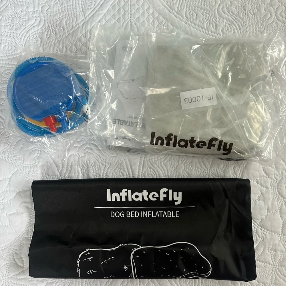 Dog Bed Inflatable - Crystal Silky Faux Plush